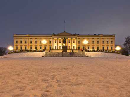 Königliche Schloss in Oslo Langzeitbelichtung