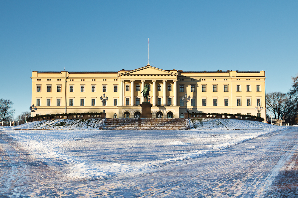 Königliches Schloss in Oslo bei Tag