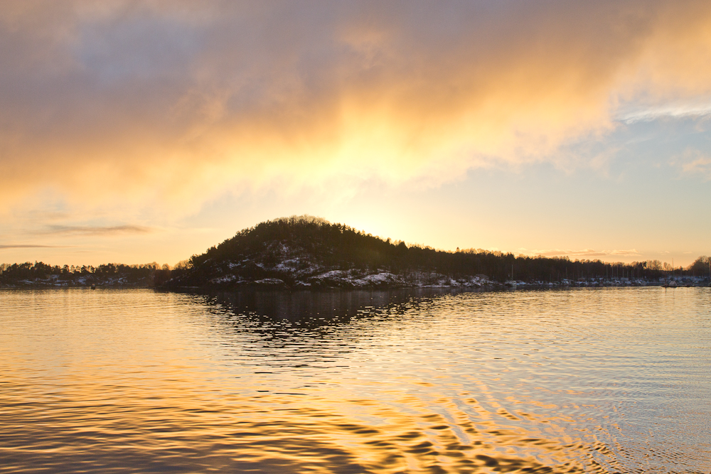 Sonnenuntergang Oslo Fjord