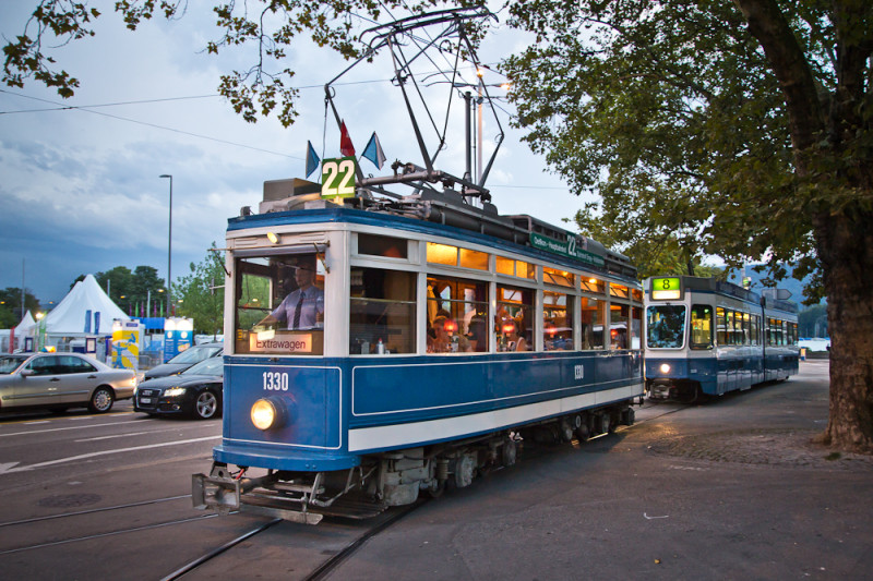 Tram Straßenbahn Zürich Fondutram