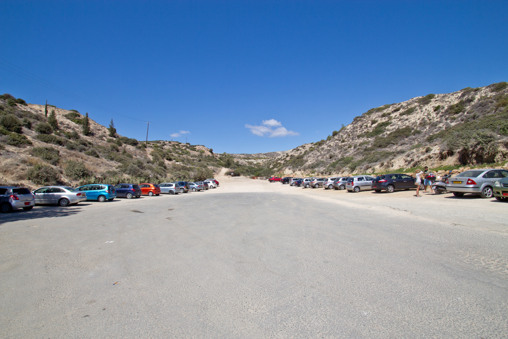 Parkplatz Geburtsort der Aphrodite Petra tou Romiou Zypern