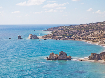 Küstenstrasse Landschaft Zypern Meer Westküste Roadtrip
