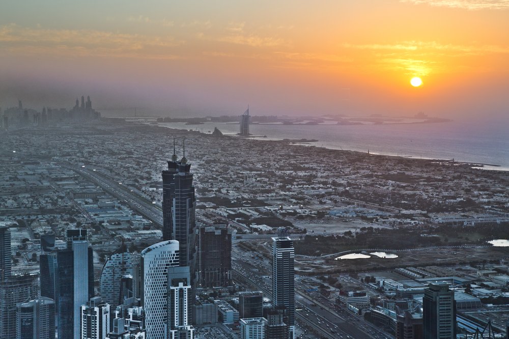 Dubai Sonnenuntergang Burj Khalifa