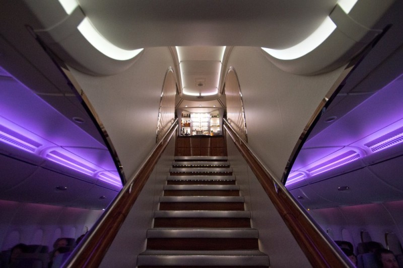 Treppe Emirates A380 Upper Deck