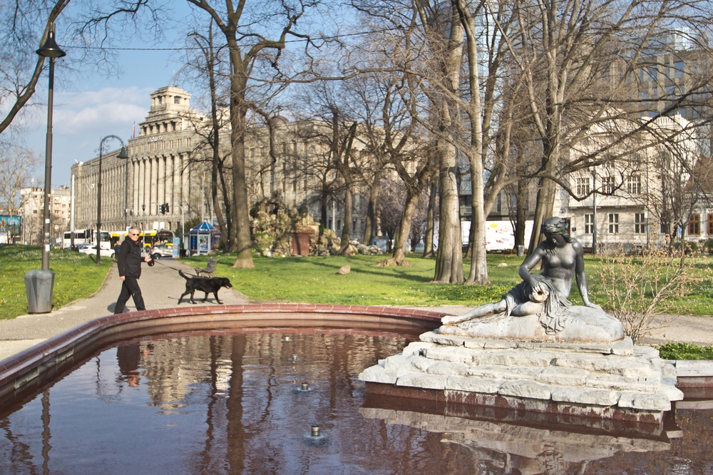 Nikola-Pašić-Platz vor dem Pionirski-Park Belgrad Serbien