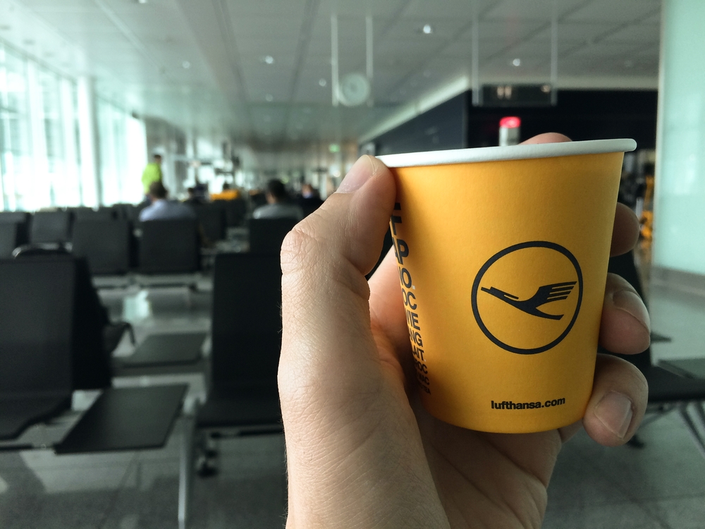 Lufthansa kostenloser Kaffee Terminal 2 Flughafen München