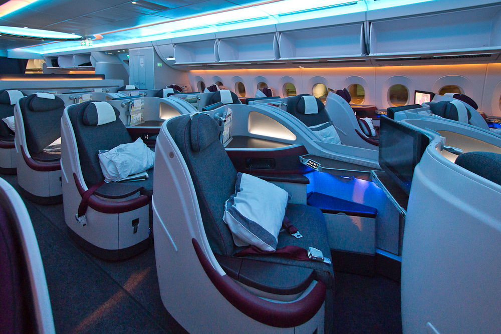 Interieur Qatar Airways A350 XWB Business Class
