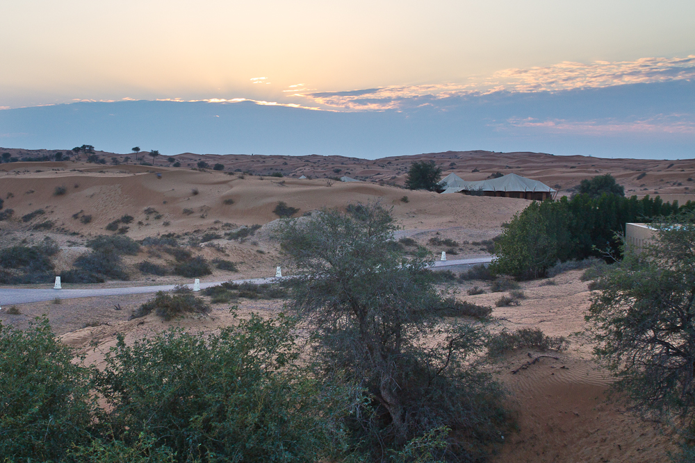 Sonnenuntergang Wüste Banyan Tree Al Wadi Ras Al Khaimah