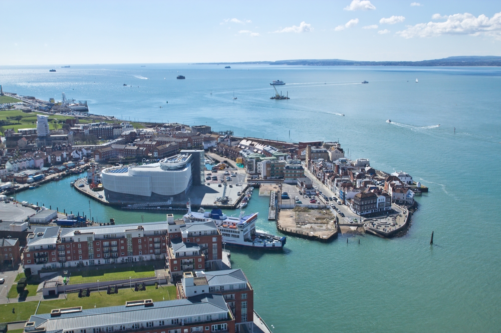 View Isle of Wight from Spinnaker Tower Portsmouth