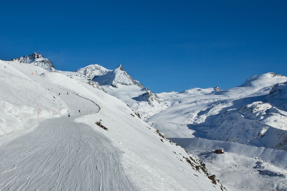 Zermatt Wallis Schweiz Ski Piste