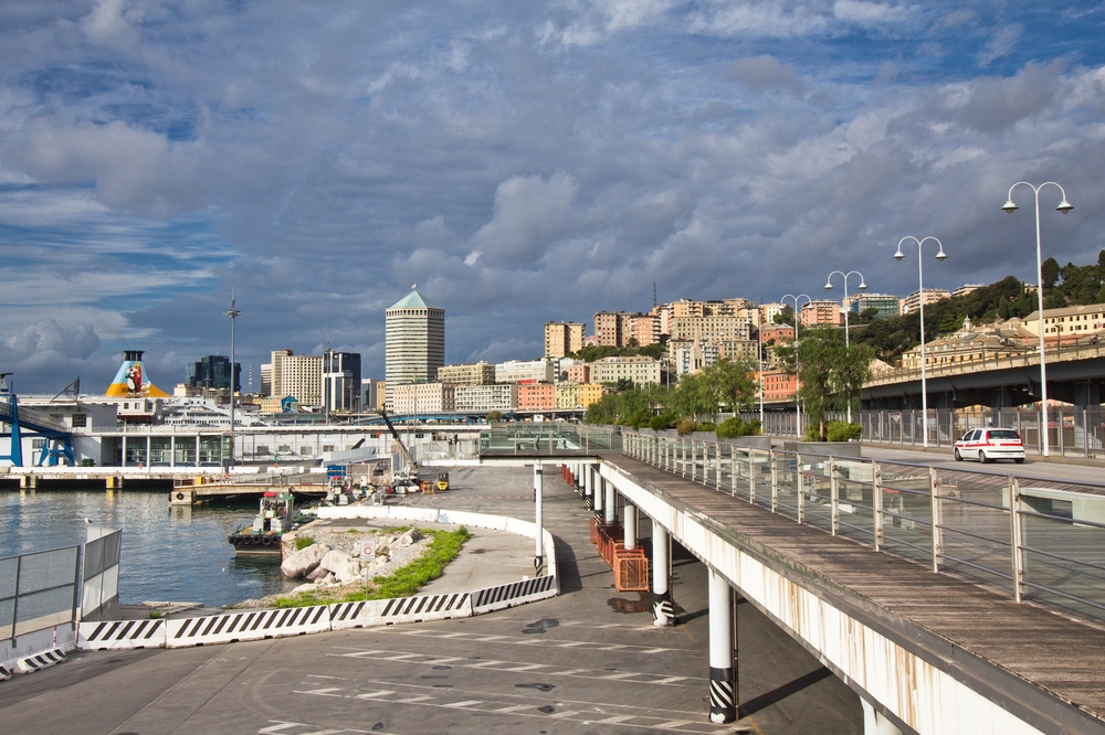 Genua Hafen Promenade Spaziergang