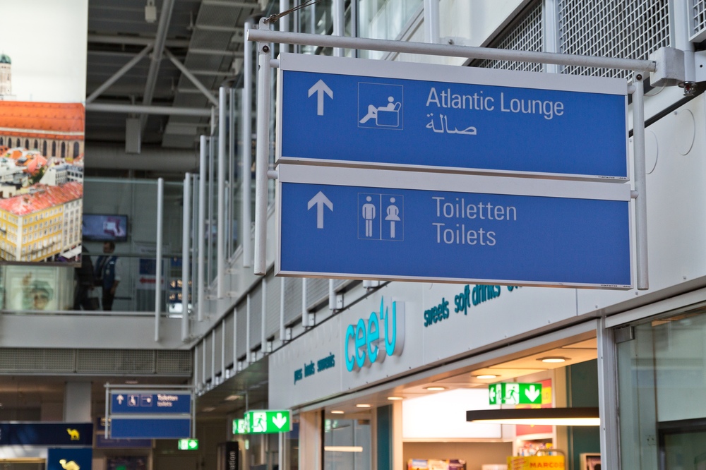 Flughafen München Atlantic Lounge Schild