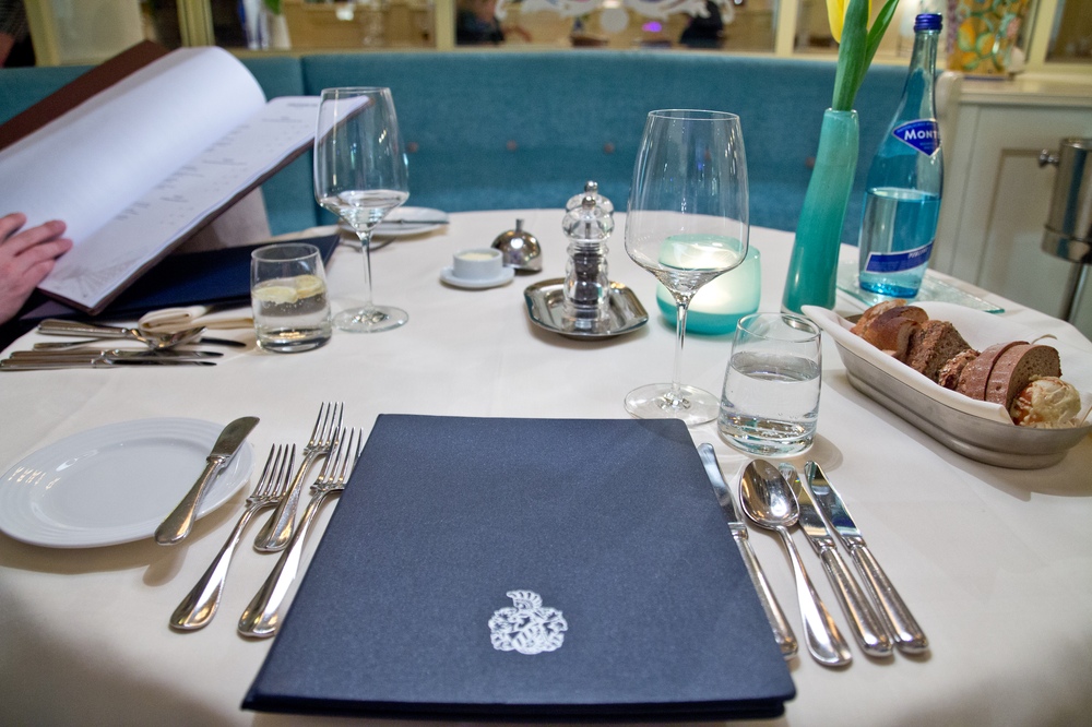 Abendessen Menü Diner Interalpen-Hotel Tyrol