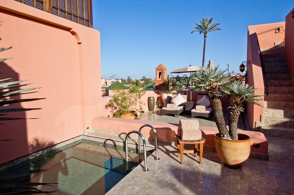 Dachterrasse Pool Riad Hotel Royal Mansour Marrakech