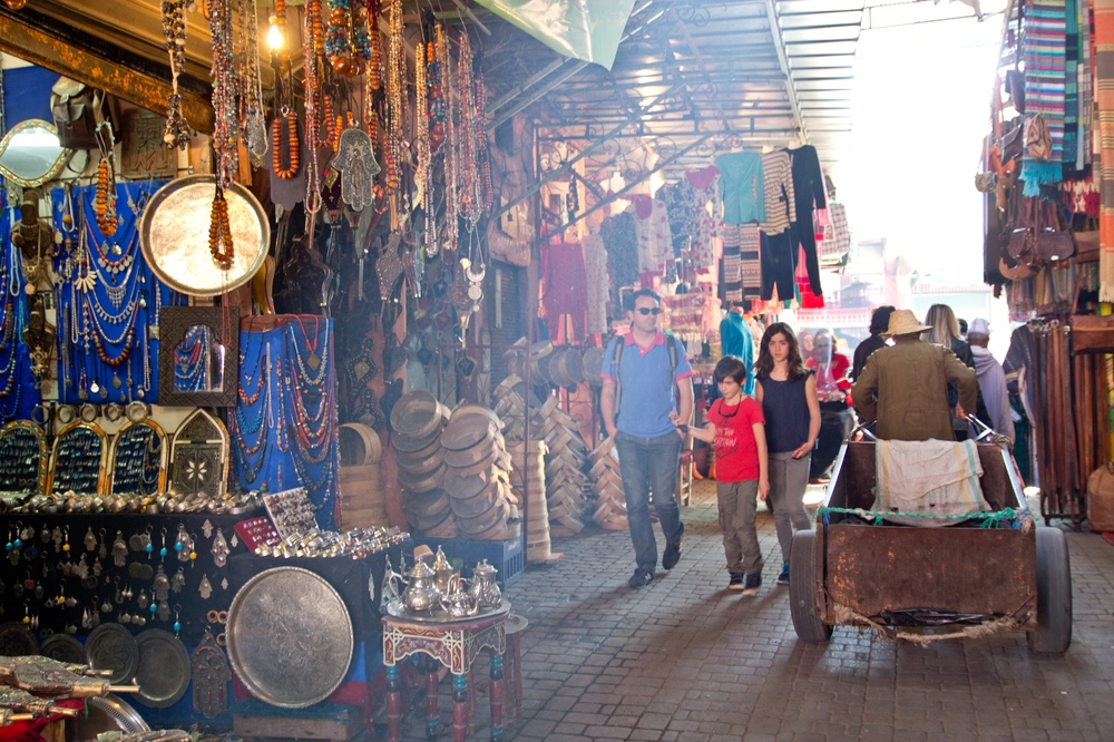 Marrakesch Suq Souk Gassen Straßen Markt