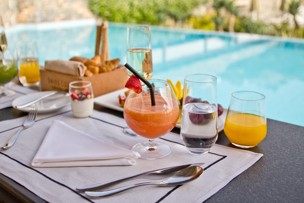Frühstück Daios Cove Kreta Luxus Hotel