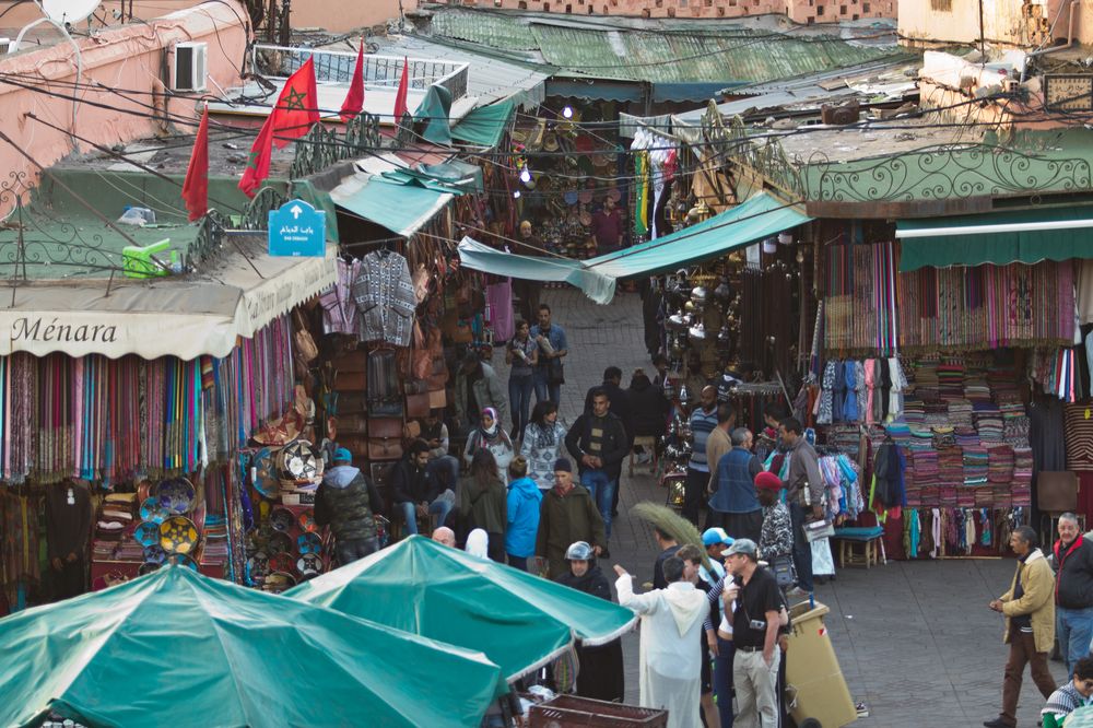 Stand Obst Markt Marrakesch Jeema el Fna