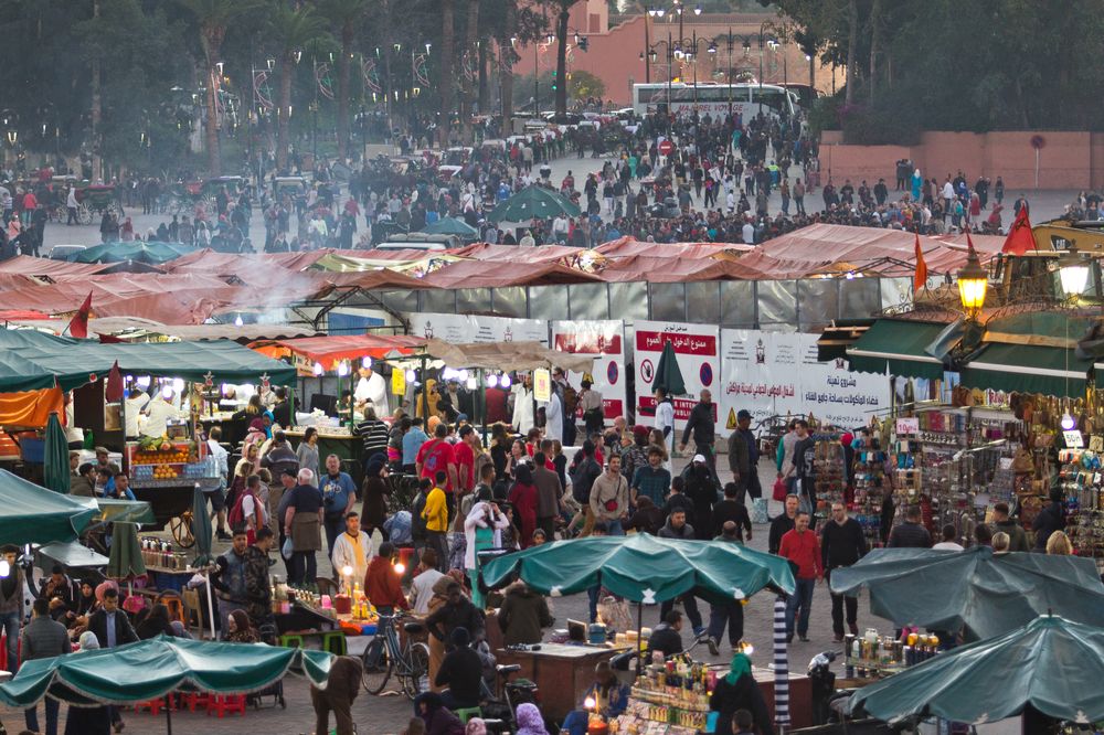 Stand Obst Markt Marrakesch Jeema el Fna